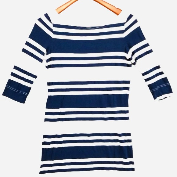 Lilly Pulitzer Cassie Resort Navy White Stripe Mini Dress Medium NWT - Picture 5 of 8
